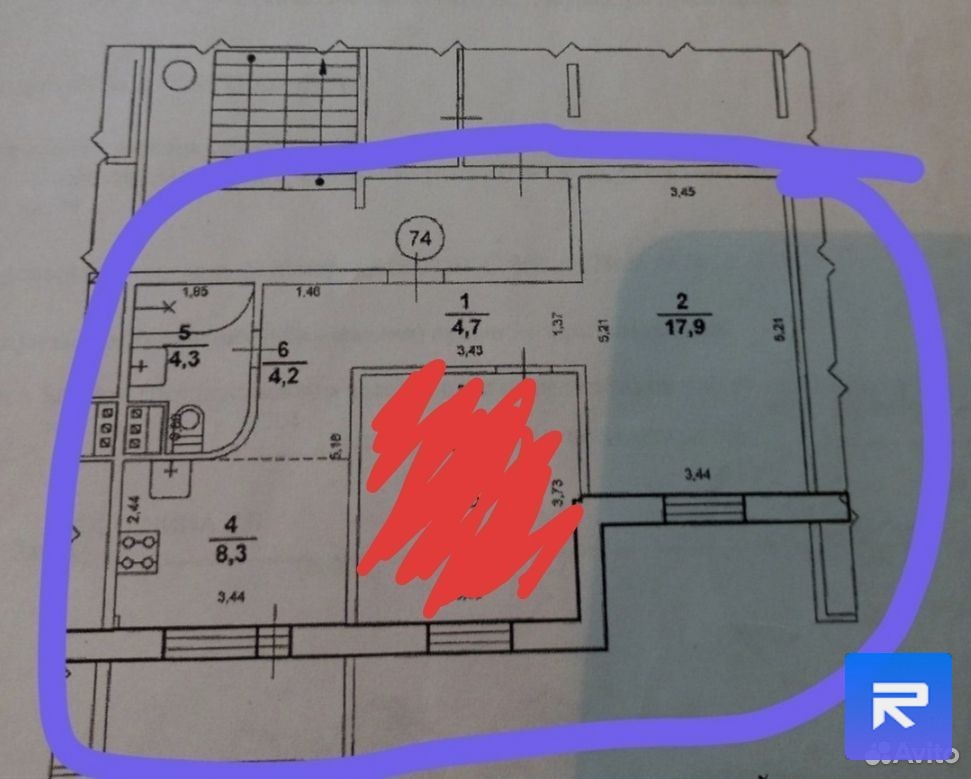1-к квартира, 39 м², 9/10 эт.